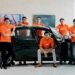 Carro's Team Wearing Orange Clothes