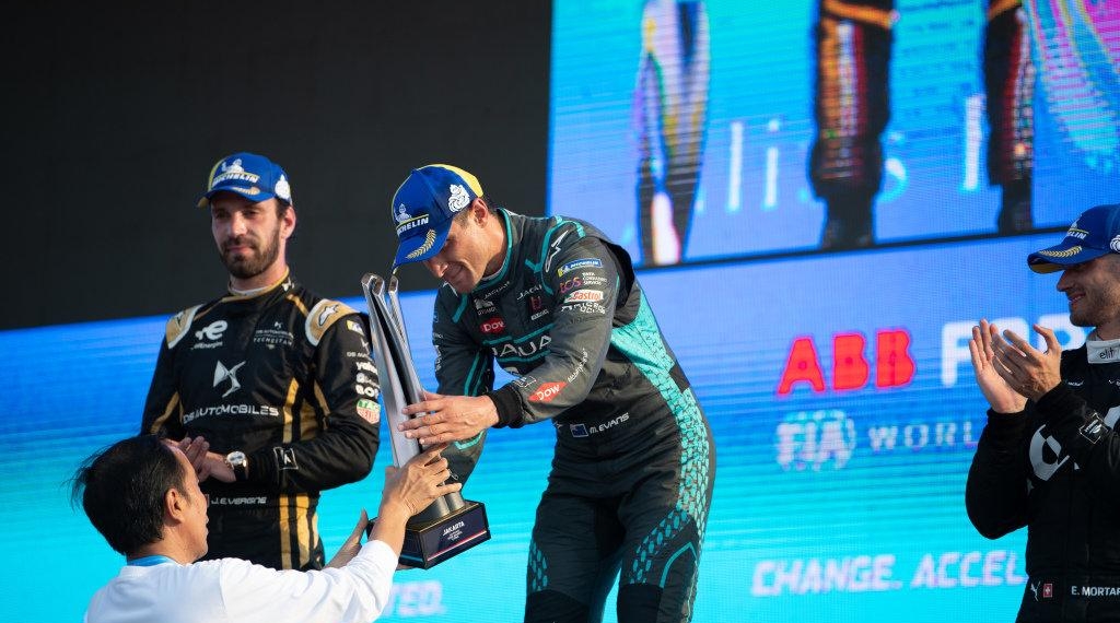 Jaguar TCS Racing driver Mitch Evans managed to make history by winning the Jakarta E-Prix, supported by Castrol