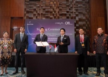 The MoU Signing between Presight AI ties and Asa Ren during B20 Summit