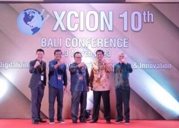 (Third person from left) Ray Sugiarto, Co-Founder of XCION and MCION during the 10th XCION Conference 2023