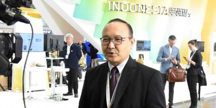 Director of Informatics Empowerment Kominfo, Bonifasius Wahyu Pudjianto, during Hannover Messe 2023