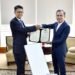 Malaysia's Communication and Digital Minister Fahmi Fadzil and Starlink representative