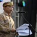 The Minister of Telecommunciation and Information Technology Budi Arie delivered his speech on the peak event of the 90th National Broadcast Day