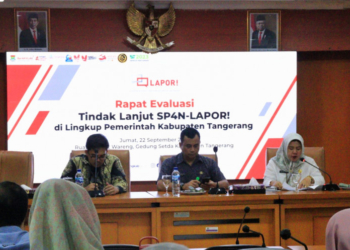 Tangerang Regency Govt (Diskominfo Tangerang) hold evaluation to improve handling complaints in SP4N-LAPOR platform