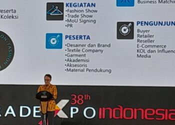 Deputy Minister of Trade Jerry Sambuaga at the 38th Trade Expo Indonesia. business news