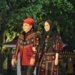 Acting Governor of Southeast Sulawesi wearing traditional woven clothes in Istana Berbatik