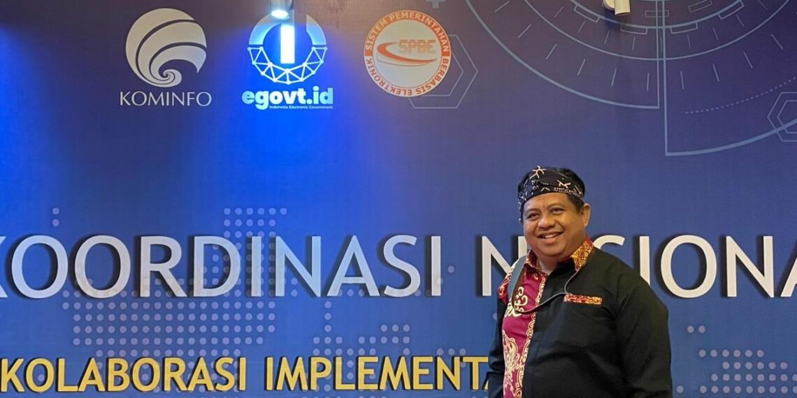 Anwar Sadar, Head of the Bontang City Communication and Informatics Department at the SPBE National Coordination Meeting in Jakarta (10/17). business news
