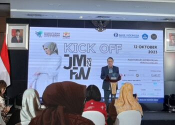 Didi Sumedi, Director General of National Export Development, Ministry of Trade at the kick-off of JMFW 2024 in Jakarta (10/12).