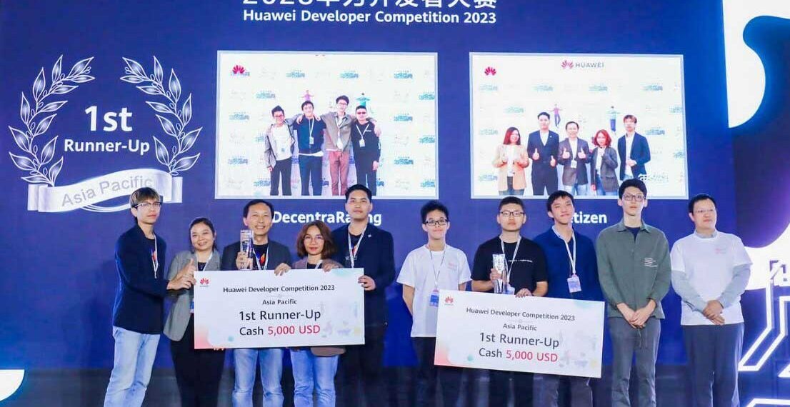 1st runner-up winners - Netizen from Thailand and DecentraRating from Singapore