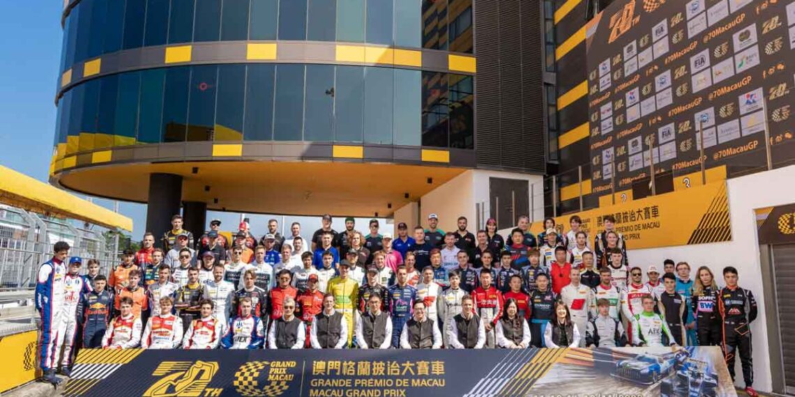 Sands China Ltd. President Dr. Wilfred Wong, company executives and other team members experience the exciting atmosphere of the 70th Macau Grand Prix Nov. 15. Sands China was a major sponsor of this year’s event.