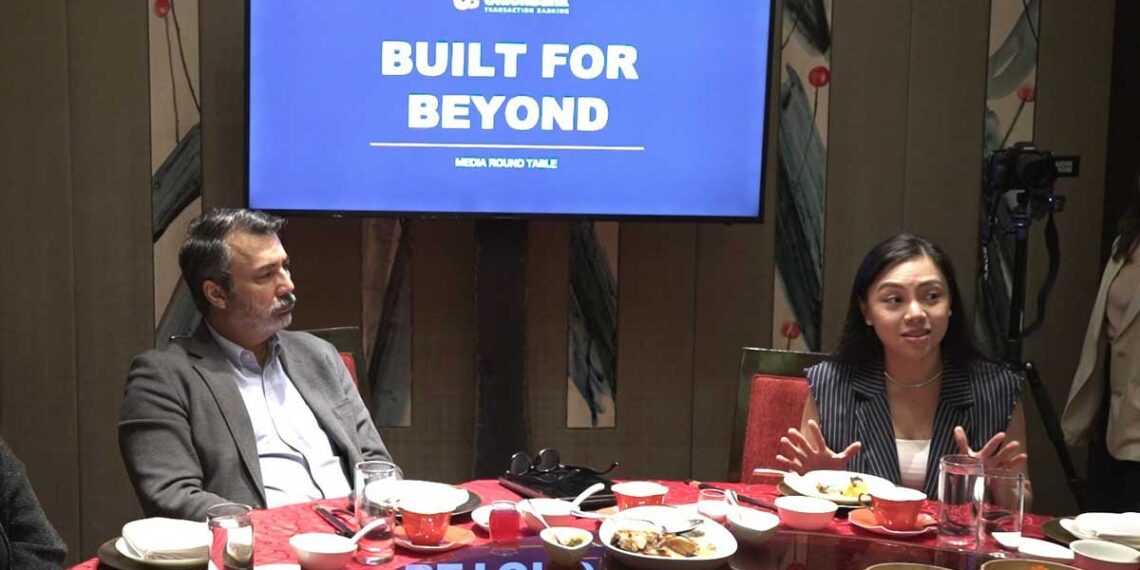 UnionBank's Ramon Duarte (UnionBank Transaction Banking Head) & Erika Dizon-Go (UnionBank Transaction Banking Corporate Product Management Head) shared how to make payments and transactions easier in a media roundtable discussion at Makati Shangri-la last November 9, 2023.