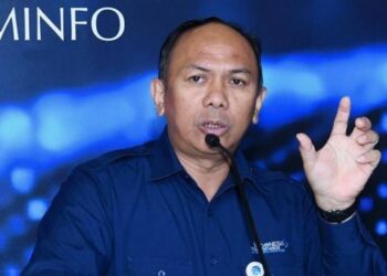 Wayan Toni Supriyanto, Director General of Posts and Informatics, Kominfo, at the AduanNomor.id press conference in Central Jakarta (11/15). Image: Kominfo