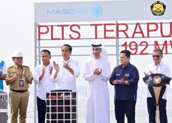 President Joko Widodo inaugurated Cirata Floating Solar Plant in Purwakarta Regency, West Java (11/09). Image: PLN
