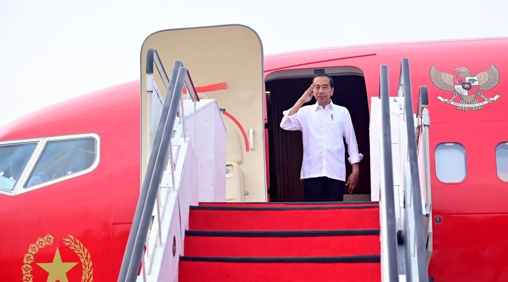 Indonesia's President Joko 'Jokowi' Widodo during the launch of 4,988 4G BTS in 3T (Least developed, frontier, and outermost areas) in Indonesia