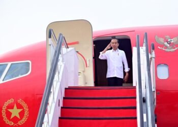 Indonesia's President Joko 'Jokowi' Widodo during the launch of 4,988 4G BTS in 3T (Least developed, frontier, and outermost areas) in Indonesia