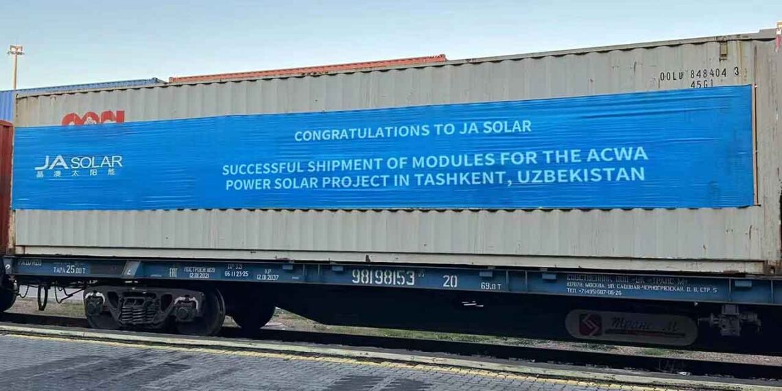 JA Solar Successfully Completes the Shipment of All n-type Modules for the ACWA Power Solar Project in Tashkent, Uzbekistan