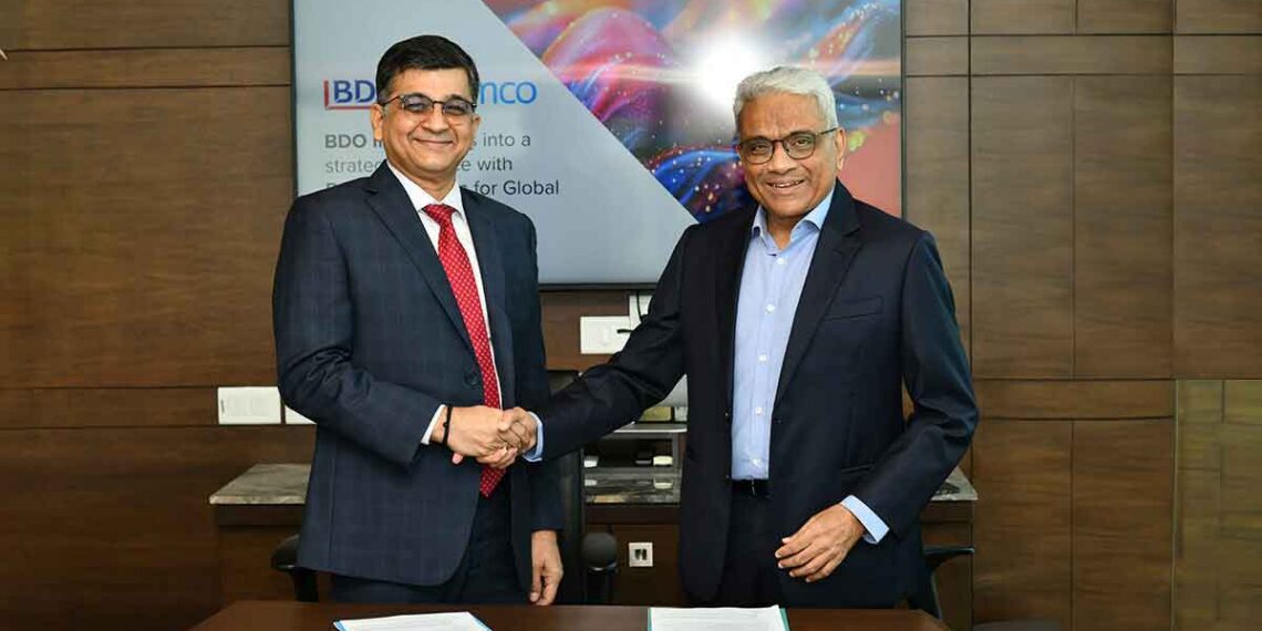 (L-R) Sundar Subramanian, Chief Executive Officer, Ramco Systems and Milind Kothari, Managing Partner, BDO India, during the partnership signing ceremony in Mumbai