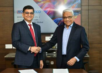 (L-R) Sundar Subramanian, Chief Executive Officer, Ramco Systems and Milind Kothari, Managing Partner, BDO India, during the partnership signing ceremony in Mumbai