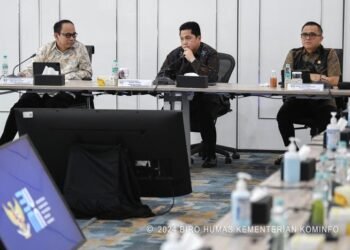 (Left to right) Kominfo Minister Budi Arie, SOE Minister Erick Tohir, and PANRB Minister Abdullah Azwar discussed plan to create GovTech National Portal