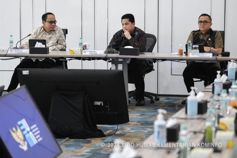 (Left to right) Kominfo Minister Budi Arie, SOE Minister Erick Tohir, and PANRB Minister Abdullah Azwar discussed plan to create GovTech National Portal