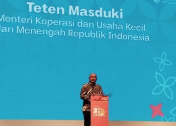 Teten Masduki delivered his opening remarks at the 24th Inacraft at JCC, Jakarta.