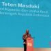 Teten Masduki delivered his opening remarks at the 24th Inacraft at JCC, Jakarta.