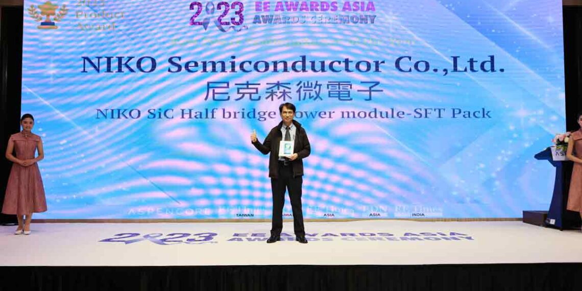The NIKO-SEM SFT PACK series clinched the coveted title of "Asia Best Power Semiconductor of the Year" at the 2023 EE Awards Asia.