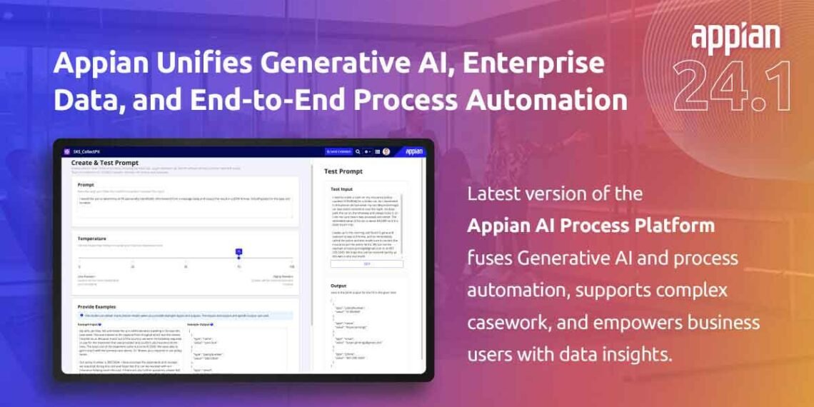 Latest version of the Appian Platform introduces the new generative AI prompt builder AI skill, Case Management Studio, and Data Fabric Analytics.