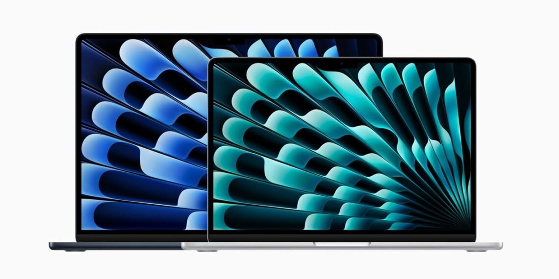 The new MacBook Air is available in two screen sizes, 13 inch and 15 inch. Credit: Apple