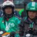 Online motobike taxi drivers from Gojek and Grab (Photo: Haris)