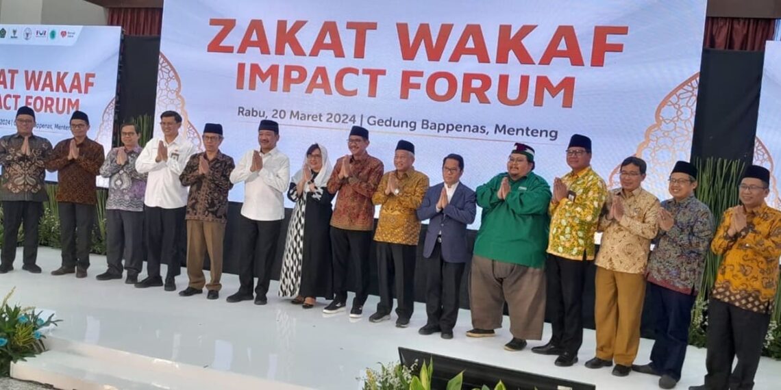 MoU signing of Zakat Waqf Impact Forum in Bappenas Building, Jakarta (03/20). Credit: Haris