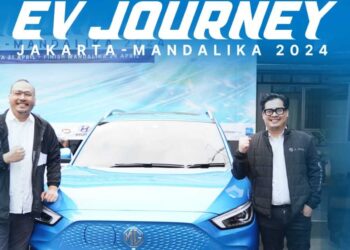 EV Journey is a collaboration of MG Motor Indonesia and PLN Icon Plus. Credit: PEVS