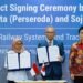 Signing of agreement between MRT Jakarta and Sojitz Corporation for the design and construction of phase 2A CP205. Credit: MRT Jakarta