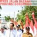 President Jokowi inaugurated regional roads in Boalemo Regency, Gorontalo. Credit: BPMI Setpres