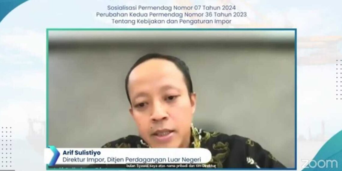 Arif Sulistyo, Director of Imports at the Ministry of Trade. Credit: Directorate General of Foreign Trade’s YouTube account