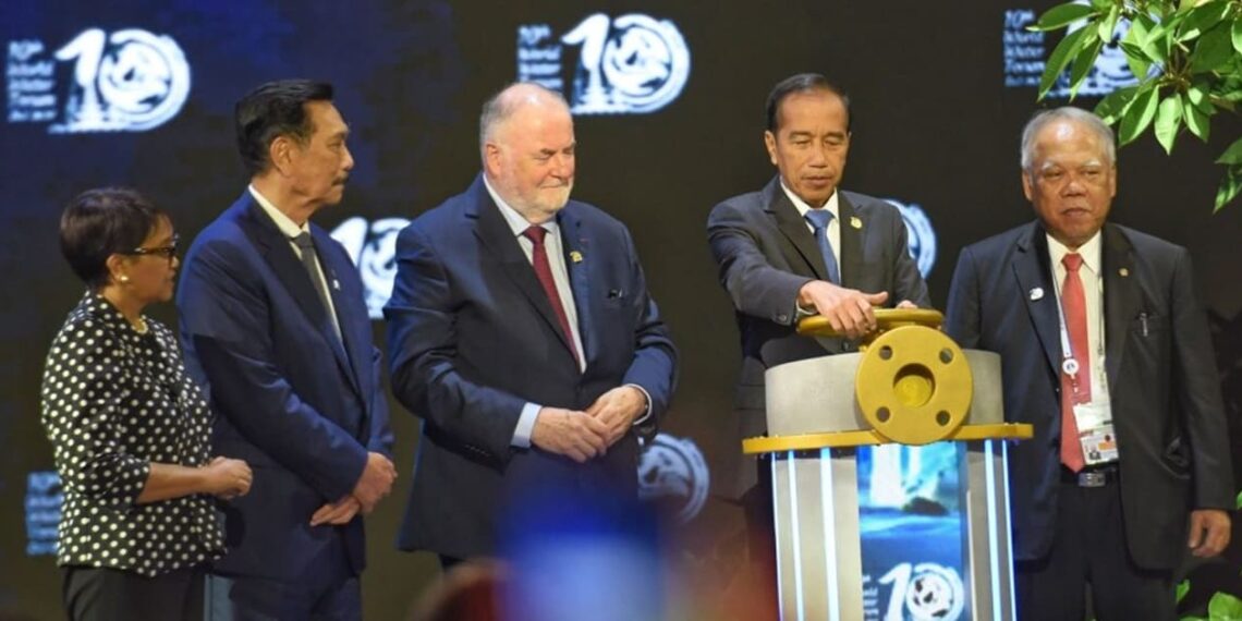 President Joko Widodo at the 10th World Water Forum in Bali. Credit: Setkab