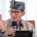 Tourism Minister Sandiaga Uni spoke about Quantum Temple-Water Civilization program in Tirta Empul Bali. Credit: Ministry of Tourism and Creative Economy