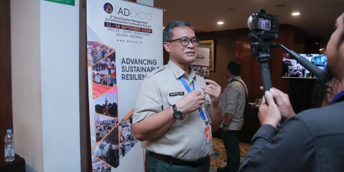 BNPB’s Head of Deputy for Systems and Strategy Raditya Jati during the road of Adexco. (Photo: Adexco's PR)