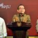 From left: Basuki Hadimuljono, Acting Head of NCA; Pratikno, Minister of State Secretary; and Acting Deputy Head of NCA Raja Juli Antoni. Credit: BPMI Setpres