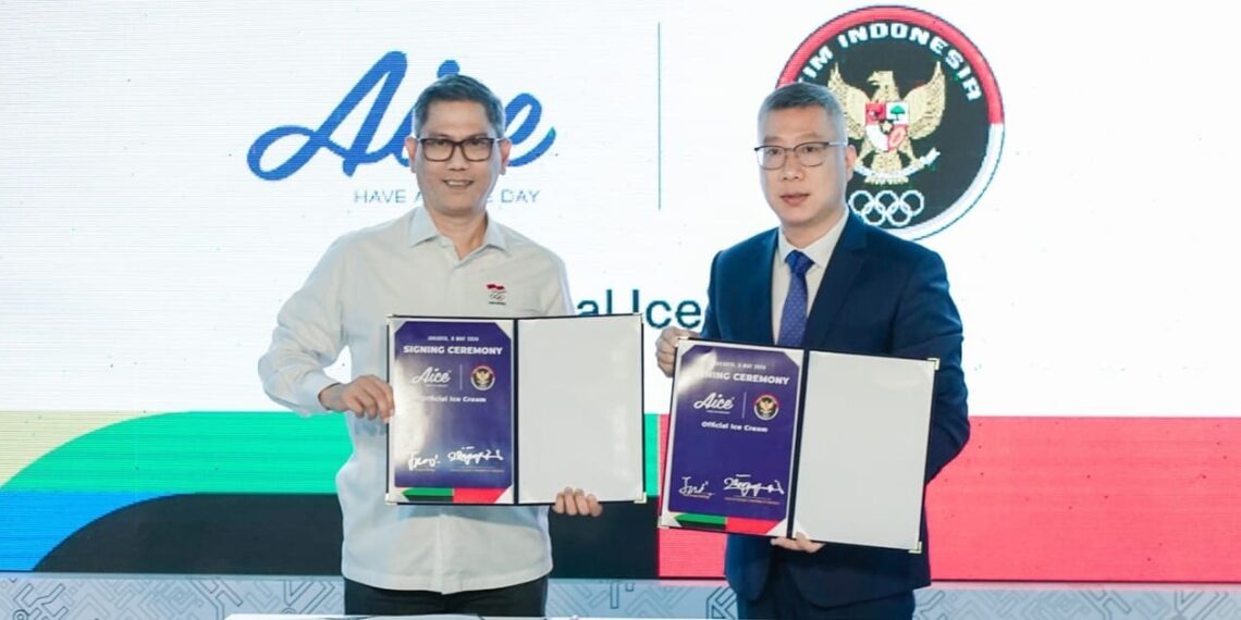 Aice had signed a collaboration with the National Olympic Committee (NOC) of Indonesia for being official ice cream of Indonesia team. Credit: Aice