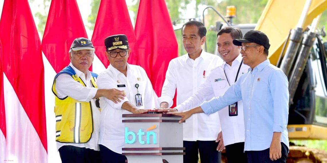 Groundbreaking ceremony of BTN office building in Nusantara Capital (IKN) (06/05). Credit: BPMI Setpres