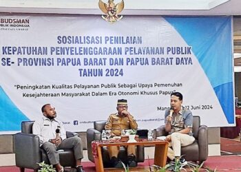 Kaimana Regency participated in Socialization of compliance assessments in implementing public services throughout the provinces of West Papua and Southwest Papua in 2024. Credit: Ombudsman