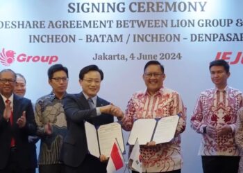 Lion Group and Jeju Air signed codeshare agreement in Jakarta (06/04). Credit: Lion Group