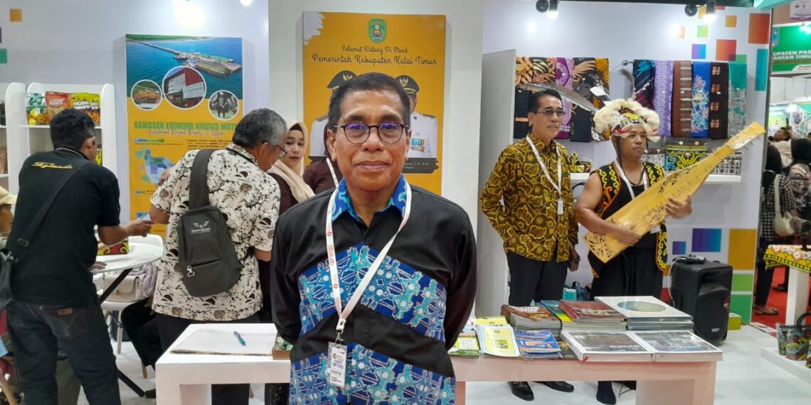 The head of East Kutai Tourism Department Nurullah during Apkasi Otonomi Expo (AOE) 2024. (Credit: Haris Sunandar)