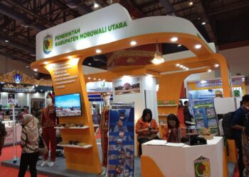 North Morowali booth in Apkasi Otonomi Expo (AOE) 2024. (Credit: Wulan)