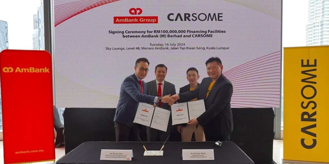 Signing ceremony for financing facility between AmBank and Carsome. Credit: Carsome