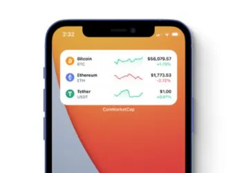 Illustration of crypto prices on CoinMarketCap app. Credit: CoinMarketCap