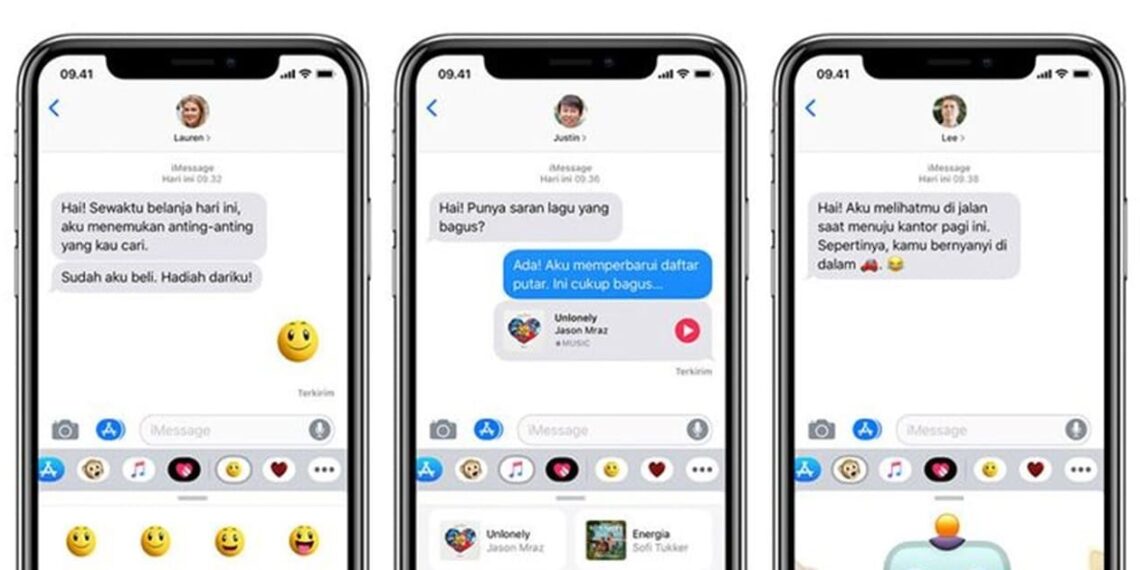 Illustration of iMessage on iPhone. Credit: XL Axiata