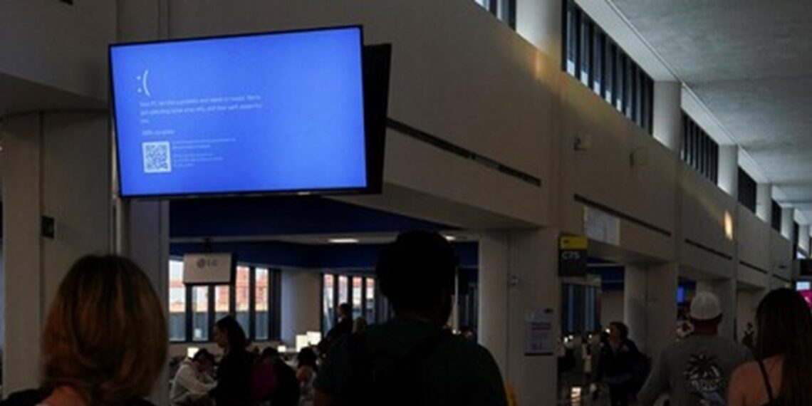 Illustration of Microsoft outage caused by CrowdStrike. Credit: Indonesian Ministry of Transportation