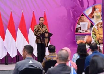 Jokowi talked about sustainable coconut sector at 51st Cocotech. Credit: Ministry of Trade